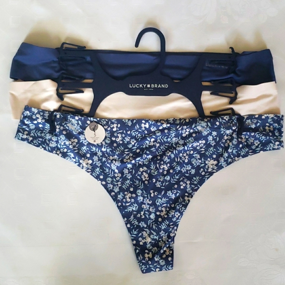 Lucky Brand 3 Pack Thong Size L